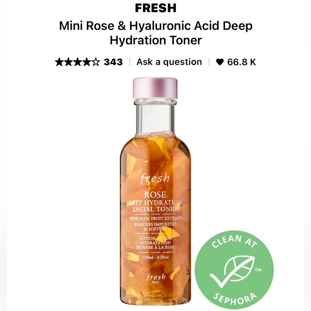 *BRAND NEW* Fresh Rose Toner (Mini)